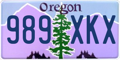 OR license plate 989XKX