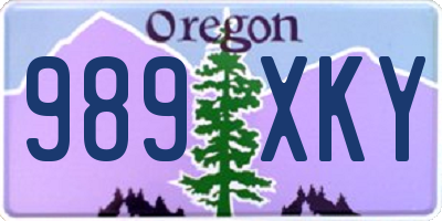 OR license plate 989XKY