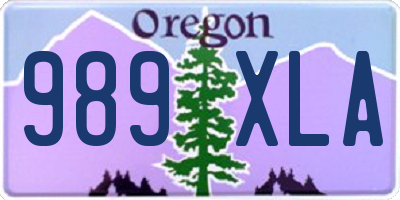 OR license plate 989XLA