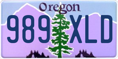 OR license plate 989XLD