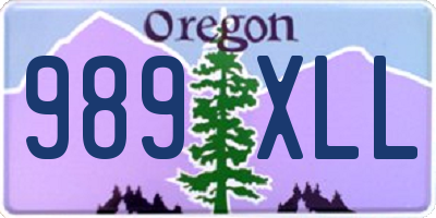 OR license plate 989XLL