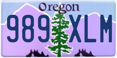 OR license plate 989XLM