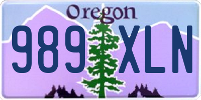 OR license plate 989XLN