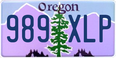 OR license plate 989XLP