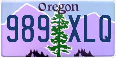 OR license plate 989XLQ