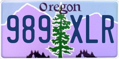 OR license plate 989XLR