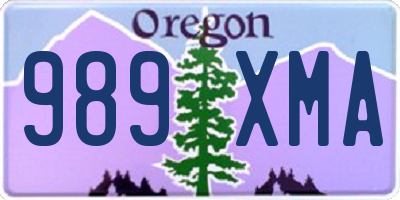 OR license plate 989XMA