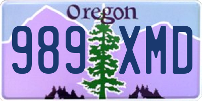 OR license plate 989XMD