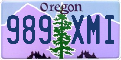 OR license plate 989XMI