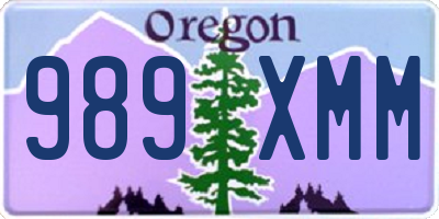 OR license plate 989XMM