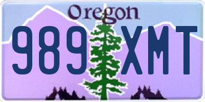 OR license plate 989XMT