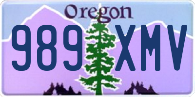 OR license plate 989XMV