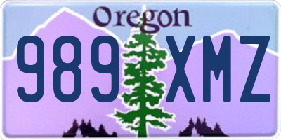 OR license plate 989XMZ