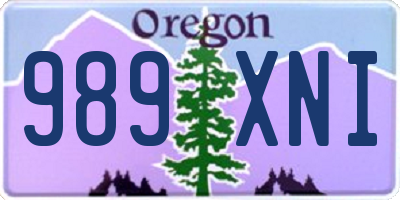 OR license plate 989XNI