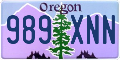 OR license plate 989XNN