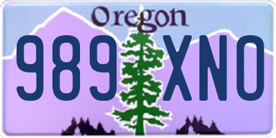 OR license plate 989XNO