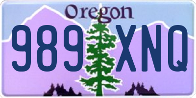 OR license plate 989XNQ
