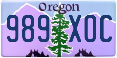 OR license plate 989XOC