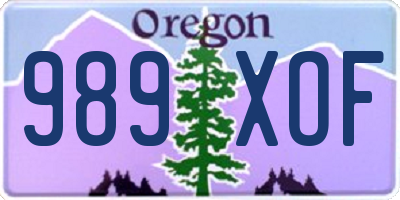 OR license plate 989XOF