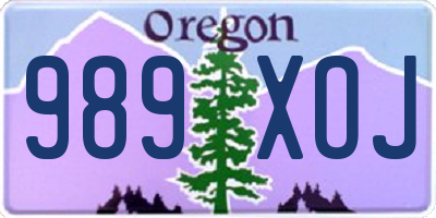 OR license plate 989XOJ