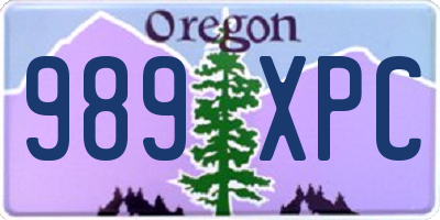 OR license plate 989XPC