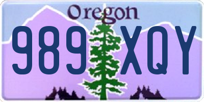 OR license plate 989XQY