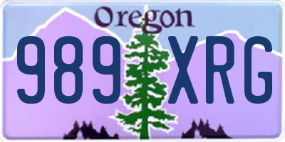 OR license plate 989XRG