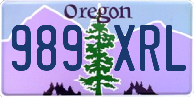 OR license plate 989XRL