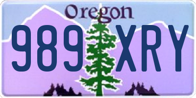 OR license plate 989XRY