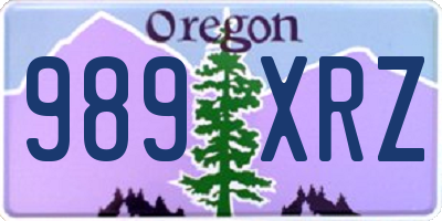 OR license plate 989XRZ