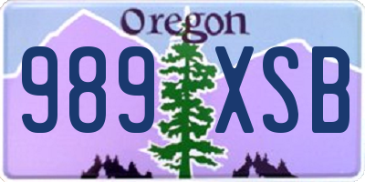 OR license plate 989XSB
