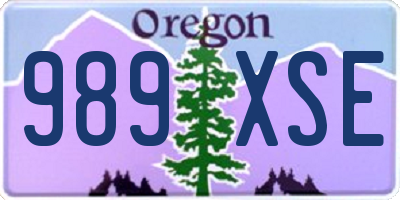OR license plate 989XSE