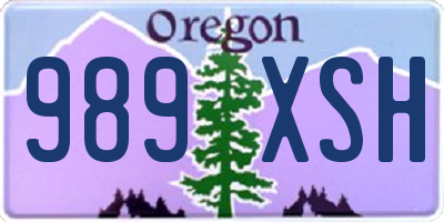 OR license plate 989XSH