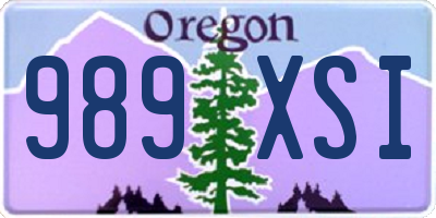 OR license plate 989XSI