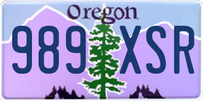OR license plate 989XSR