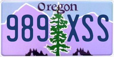 OR license plate 989XSS