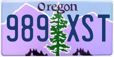 OR license plate 989XST