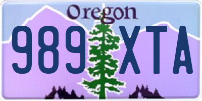 OR license plate 989XTA