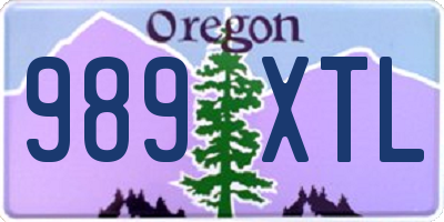 OR license plate 989XTL