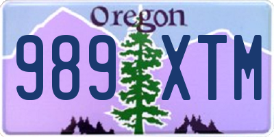 OR license plate 989XTM