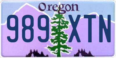 OR license plate 989XTN