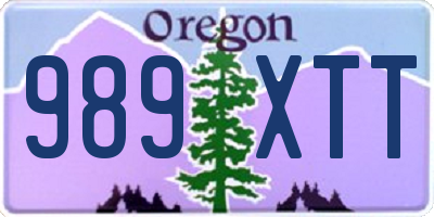 OR license plate 989XTT