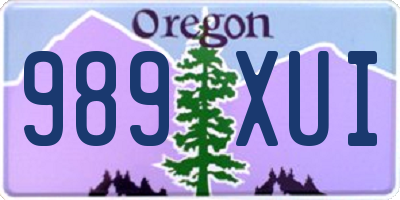 OR license plate 989XUI