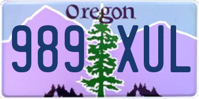 OR license plate 989XUL