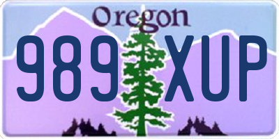 OR license plate 989XUP