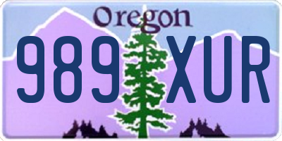 OR license plate 989XUR