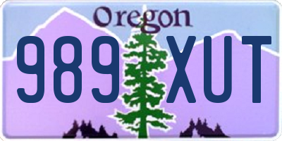 OR license plate 989XUT
