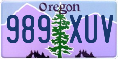OR license plate 989XUV