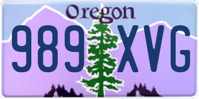 OR license plate 989XVG