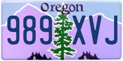 OR license plate 989XVJ